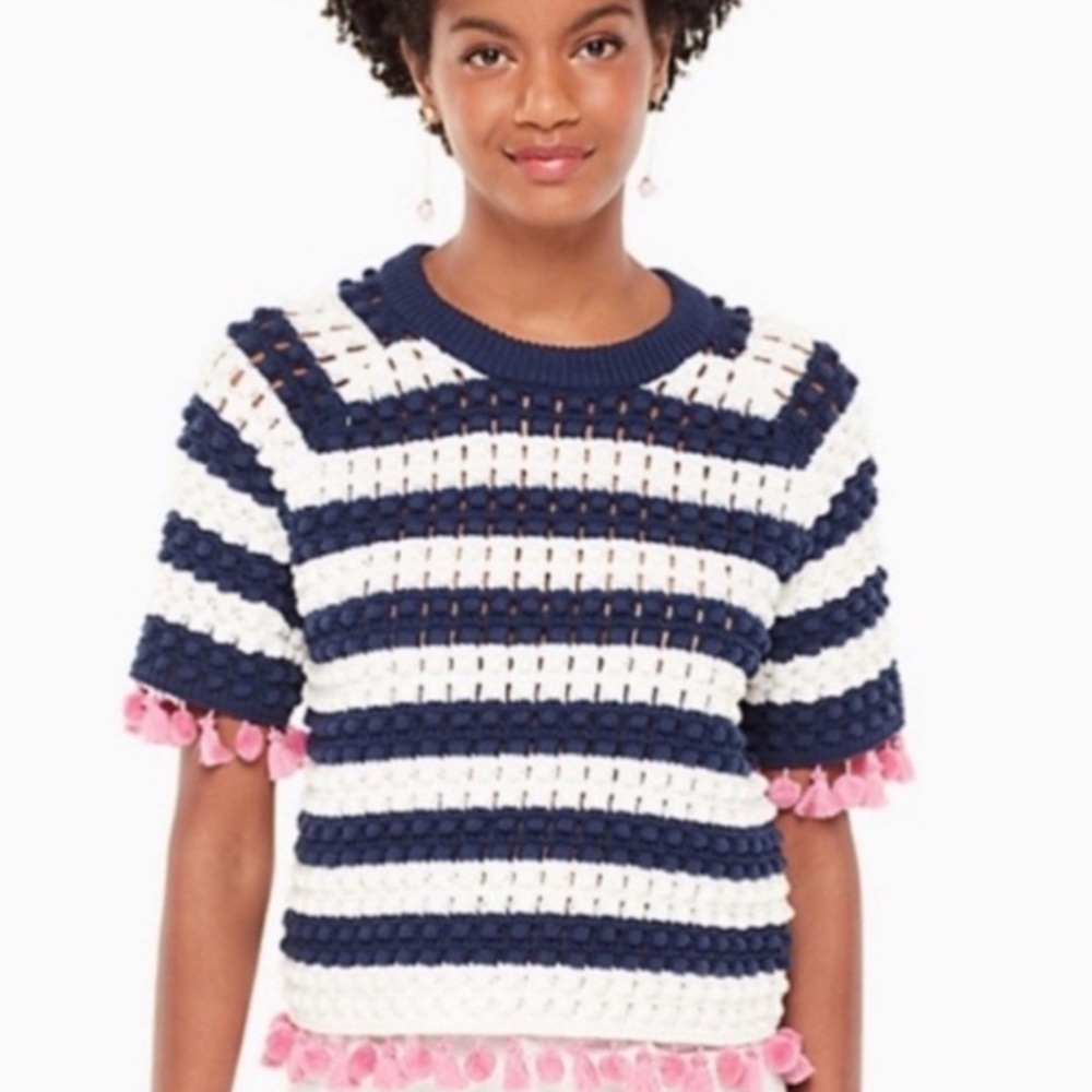 KATE SPADE BAUBLE POM SWEATER